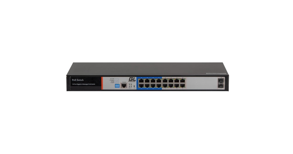 GL-SW-G205-16P - Коммутатор NIKOMAX, WEB Smart управляемый, 16 PoE (802.3af/at) портов 10/100/1000Мбит/с 8 до 250 метров cat.6, 2*SFP 1000Мбит/с, 250Вт APO&R