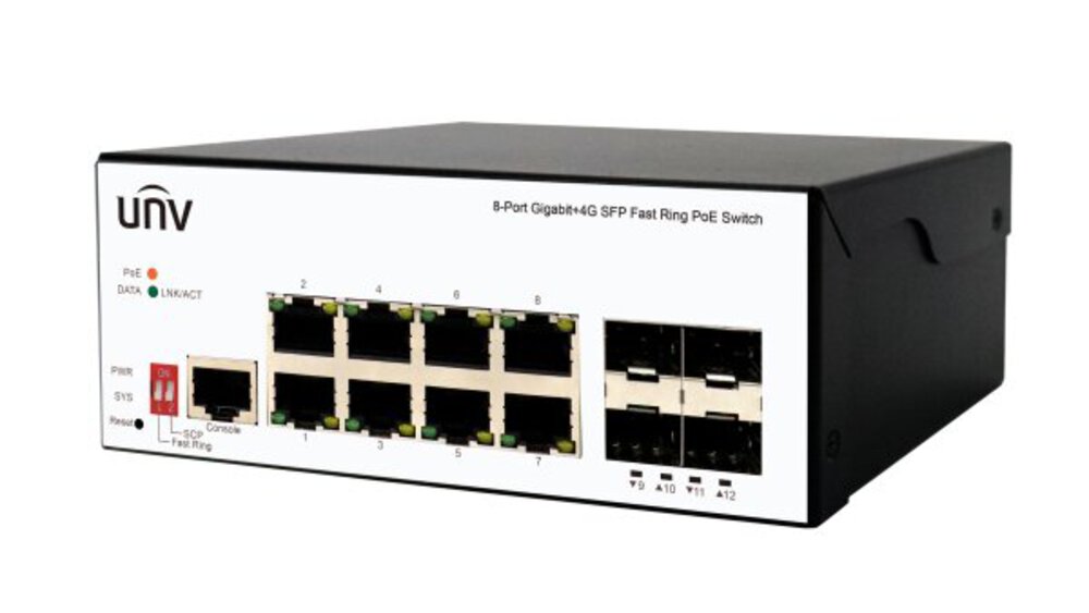 ISW5000-8GT4GP-POE-IN - Управляемый коммутатор, Web-управление, 8 сетевых портов×1000Mbps (RJ45)+4×1000Mbps SFP порта
