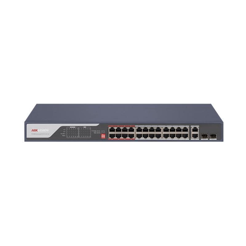 Неуправляемый PoE коммутатор DS-3E0326P-E (C)  24 портов RJ45 100M PoE
