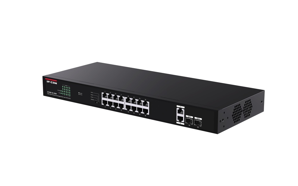 IP-COM G1120P-16-150W - Неуправляемый PoE коммутатор с 16 гигабитными портами PoE и 2 SFP портами