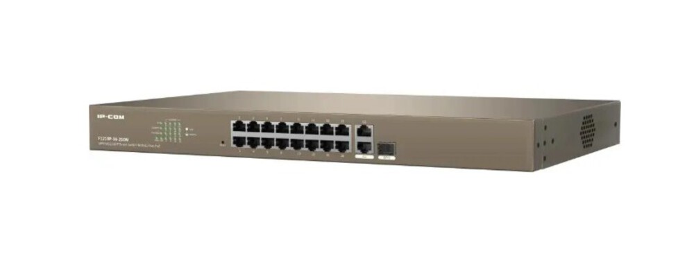 IP-COM F1218P-16-250W - Коммутатор Web smart  PoE с 16 100Мбит портами PoE (максимальная мощность PoE 250 Вт)