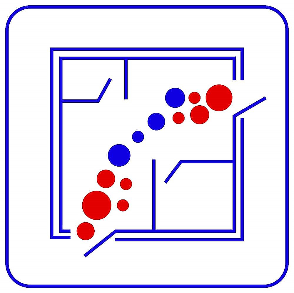 Программное обеспечение TRASSIR Heat Map on Map - мультикамерная карта движения людей для использования при оптимизации помещений за счет выяснения точек интереса, направений движений.