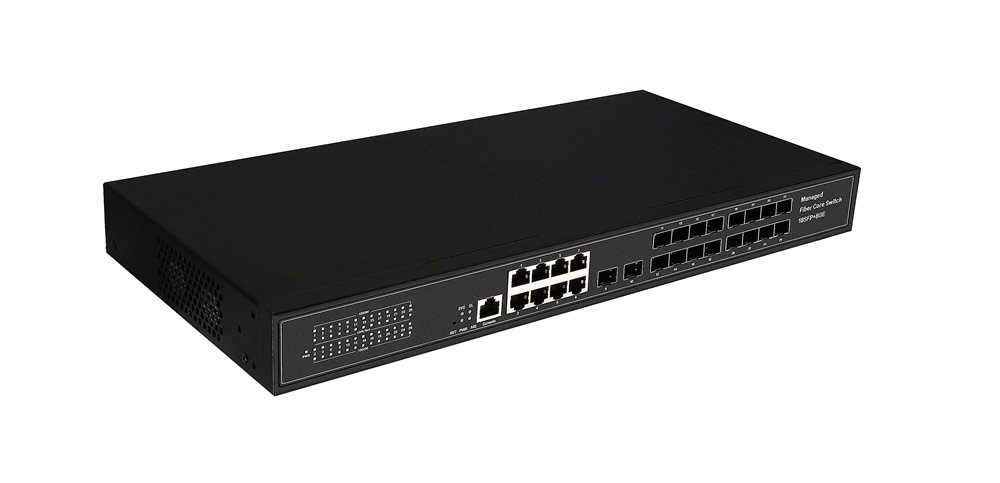 SW-70818/L2 - Управляемый L2+ коммутатор Gigabit Ethernet на 18 x GE SFP + 8 x GE RJ45 портов. Порты: 18 x GE SFP (10/100/1000 Base-X), 8 x GE (10/100/1000 Base-T). Консольный порт, Уровень управления L2 (Full managed), Поддержка Jumbo Frame 16K
