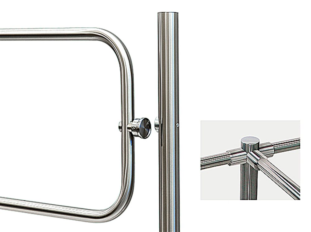 PERCo-BH02 2-06/EL - Трехсторонняя стойка с электромагнитным устройством блокировки и с шестью отверстиями для крепления патрубков (углы между парами отверстий 90 и 180град.)