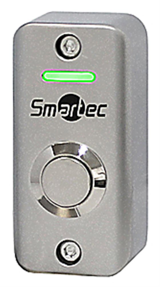ST-EX012LSM - Кнопка металлическая Smartec, 2-х цветный СИД индикатор, накладная, НР контакты, размер: 60х29х25 мм