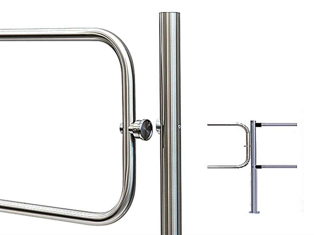 PERCo-BH02 2-05/EL - Стойка с электромагнитным устройством блокировки и с 2-мя отверстиями для крепления патрубков на стороне, противоположной створке