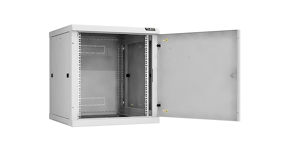 TWC-126060-R-M-GY - Настенный разборный шкаф TLK 19", 12U, металлическая дверь, Ш600хВ636хГ600мм, 2 пары монтажных направляющих, серый
