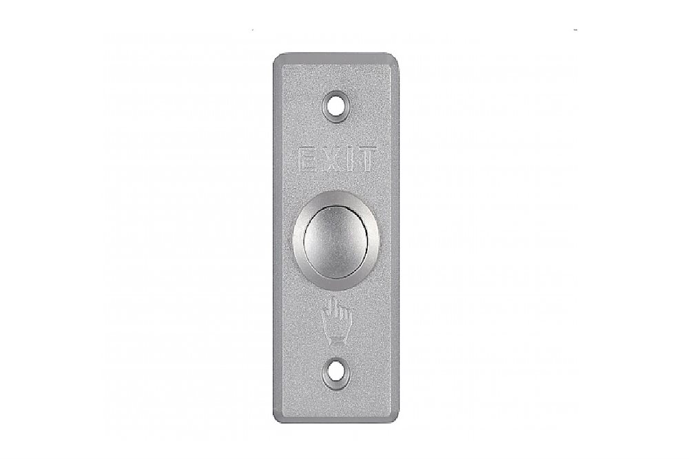 DS-K7P02 - Механическая кнопка выхода. 3A@DC36В макс.; размер 90×35×28.9мм; панель - алюминиевый сплав, кнопка - металл.