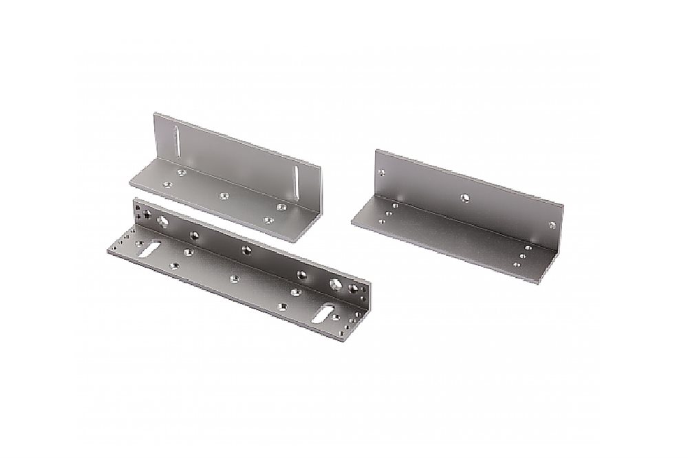 DS-K4H250-LZ - Комплект монтажных уголков для электромагнитных замков DS-K4H250. Размер L-образного кронштейна 250×47×28.5мм; размер Z-образного кронштейна 180×50×50мм; сталь.