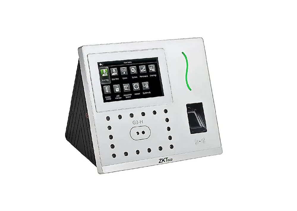 ZKTeco G3 - Терминал с функцией распознавания лиц. Память:лиц 3 000,отпечатков 5 000,карт 10000,событий 100 000. 4.3" IPS дисплей. TCP/IP, WiFi, USB, RS485, Wiegand. Считыватель карт EM и отпечатков пальцев. ZKBioSecurity/BioTime/ZKTime.Web