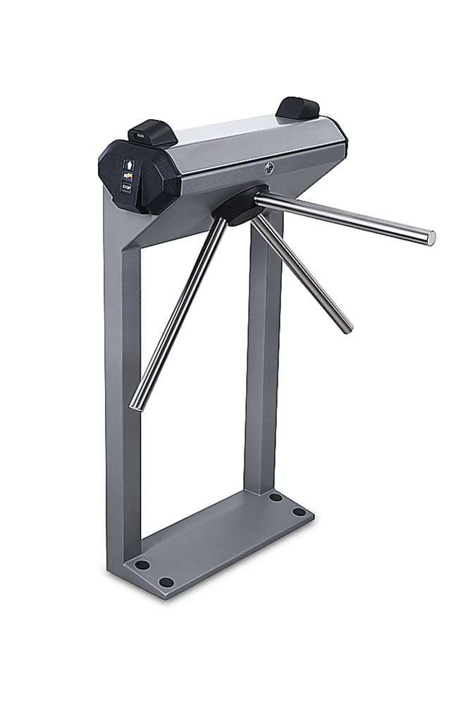 PERCo-KT02.9Q - Электронная проходная со встроенными сканерами штрих-кода. Исполнение: стойка – сталь, покрытие «муар», темно-серый цвет с эффектом слюды. (Планки не идут в комплекте, приобретаются отдельно!)