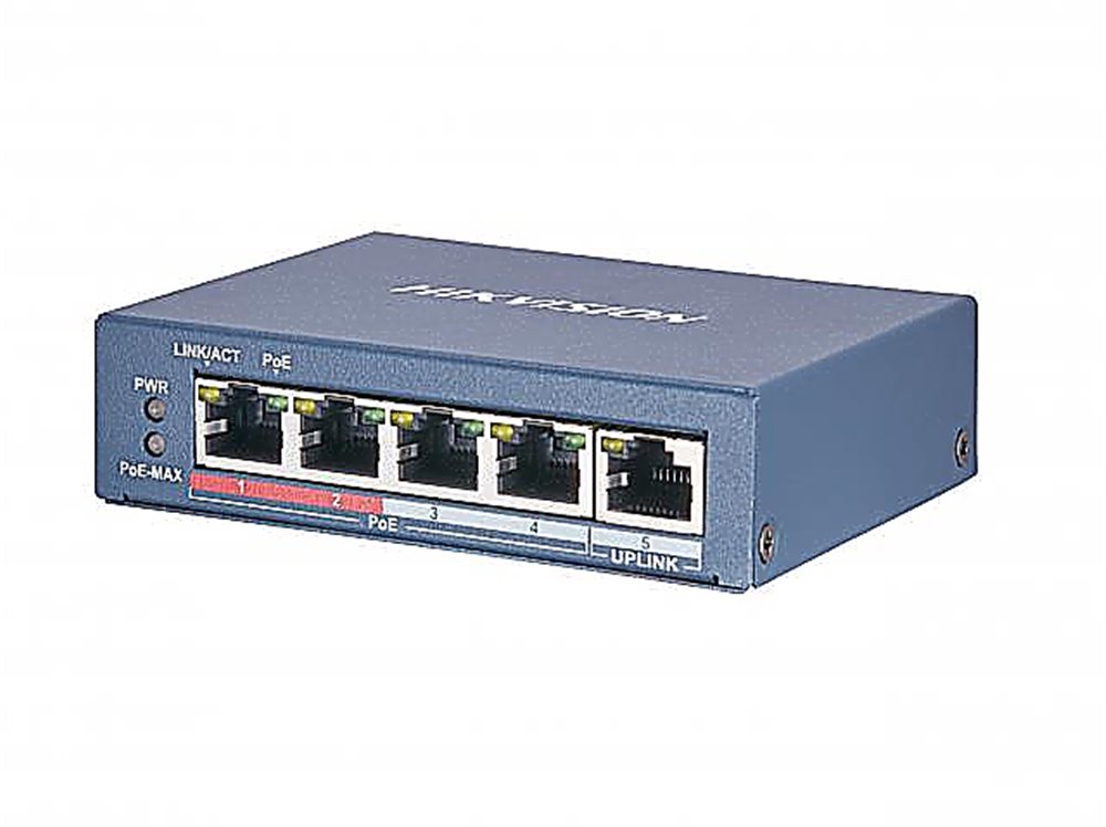 Неуправляемый PoE коммутатор DS-3E0105P-E/M (B)  4 порта