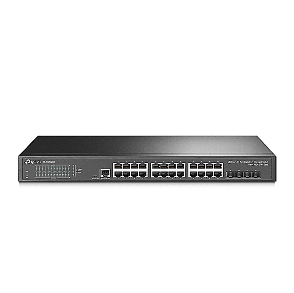 TL-SG3428X - Коммутатор TP-Link JetStream 24‑портовый гигабитный управляемый уровня 2+ с 4 SFP+ слотами 10GE