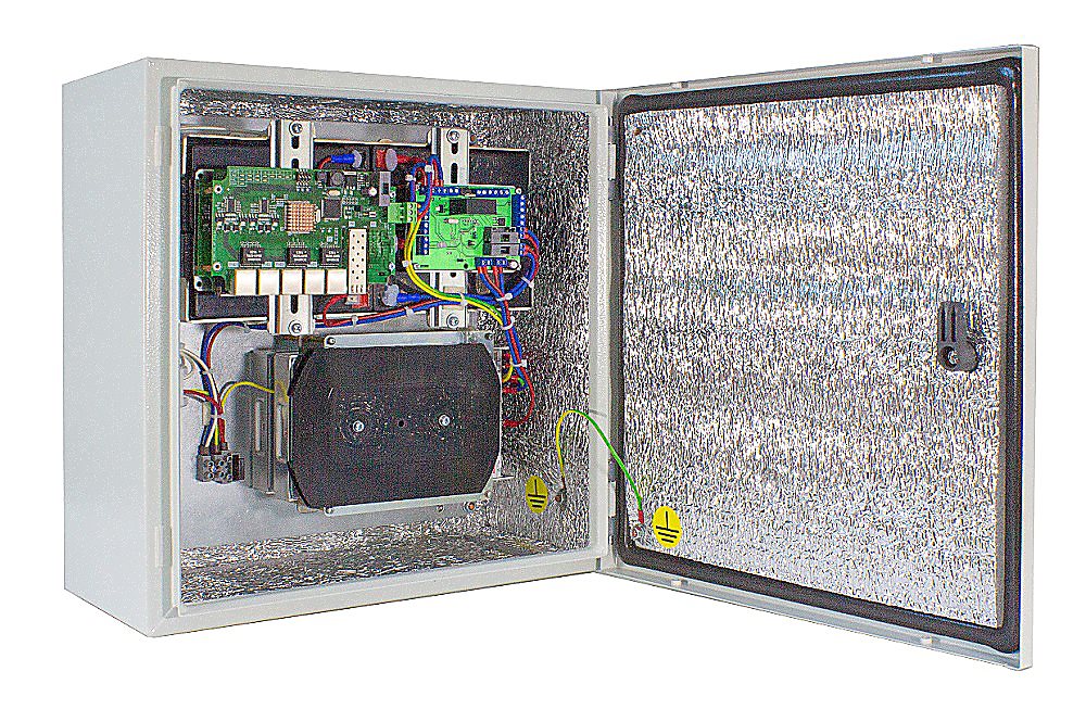 Релион-SW-М-1G-1/4Poe+/140W-UPS - Уличный коммутатор с ИБП, 1Гбит/с, Один SFP-слот/ Один 10/100 Base-Tx порт, Стальной корпус, Встроенный оптический кросс, 4 порта 10/100 Base-Tx PoE+. Бюджет мощности PoE - 140Вт.