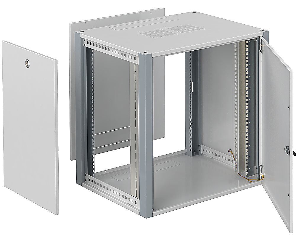 SYSMATRIX WP 6306.720 Шкаф телекоммуникационный настенный 19" 6U 600x350x315mm (ШхГхВ) дверь металл, цвет серый (RAL 7035/RAL7000)