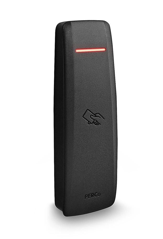 PERCo-CL211.3D - Контроллер замка PERCo со встроенным считывателем карт доступа формата EMM/HID, черный