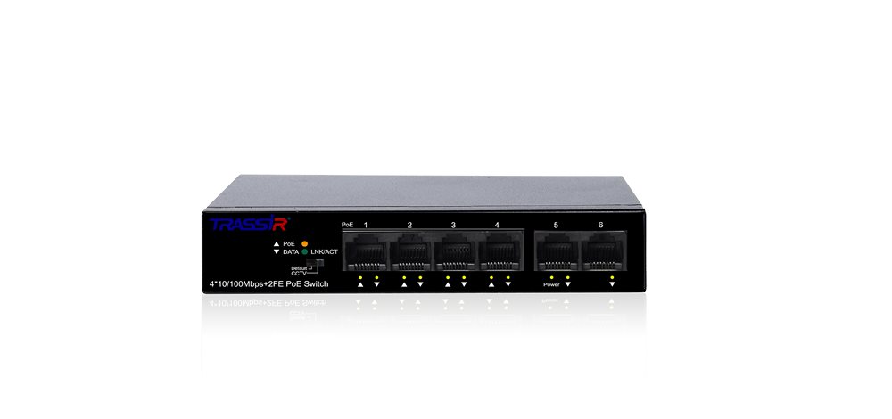 TR-NS1106-60-4POE -  PoE коммутатор TRASSIR