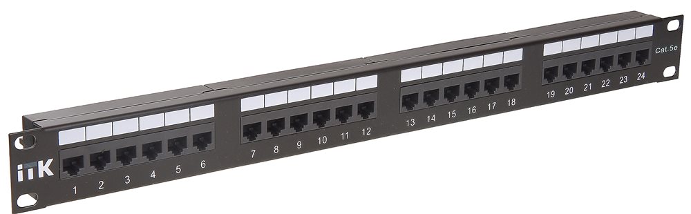 PP24-1UC5EU-D05 - ITK 1U патч-панель кат.5Е UTP, 24 порта (IDC Dual)