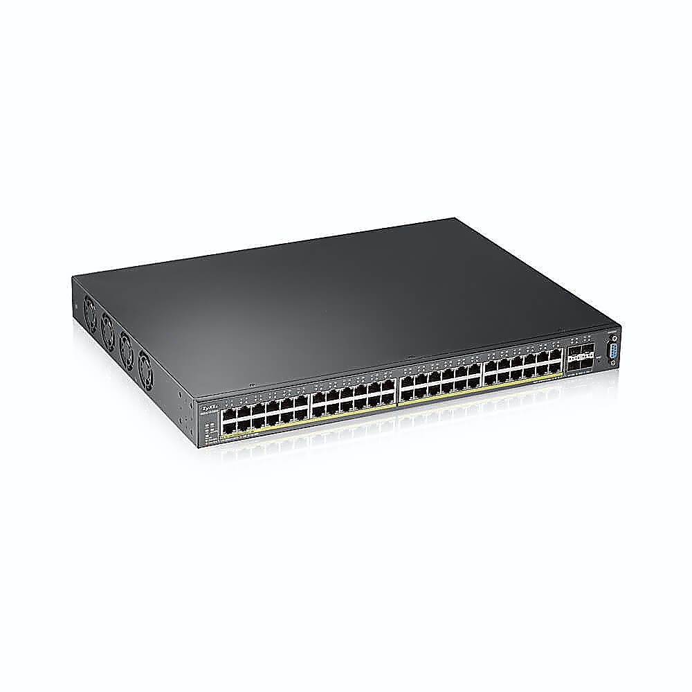 XGS2210-52HP - Коммутатор управляемый Zyxel, 48 port Gigabit L2 managed PoE+ switch, 375 Watt, 4x 10G