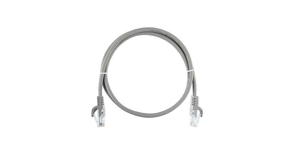 NMC-PC4UD55B-005-C-GY - Коммутационный шнур NIKOMAX U/UTP 4 пары, Кат.5е (Класс D), многожильный, медный, 24AWG (7х0,205мм), LSZH нг(А)-HFLTx, серый, 0,5м