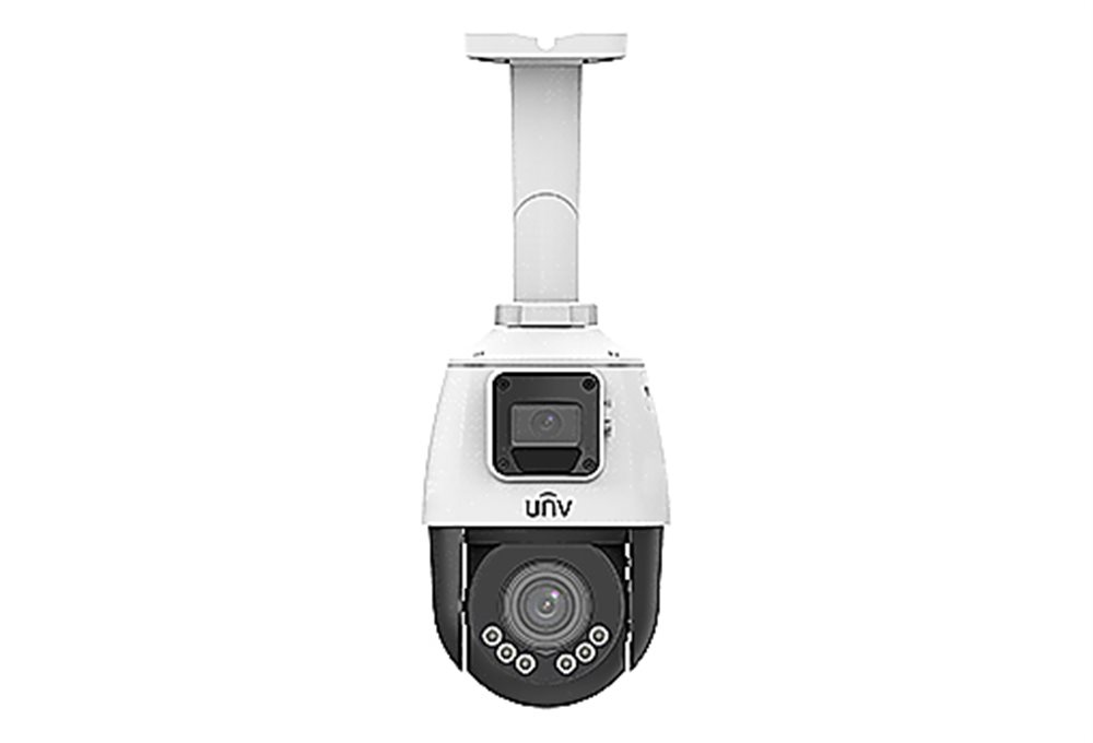 IPC9312LFW-AF28-2X4 - Сдвоенная видеокамера IP Мини-PTZ, 2 x 1/2.8", 2 x 2 Мп КМОП @ 25 к/с, ИК-подсветка до 10м (обзорная камера), ИК-подсветка до 50м (поворотная камера), подсветка видимого спектра до 10м.(поворотная камера), LightHunter 0.002 Лк @F1.6, объектив 2.8-12.0 мм моторизованный с автофокусировкой (поворотная камера), объектив 2.8 мм (обзорная камера)