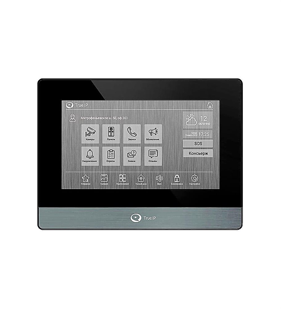 TI-4107AB - Монитор на базе ОС Android, сенсорный экран 7’’, POE, многофункциональность и управление Умным домом.