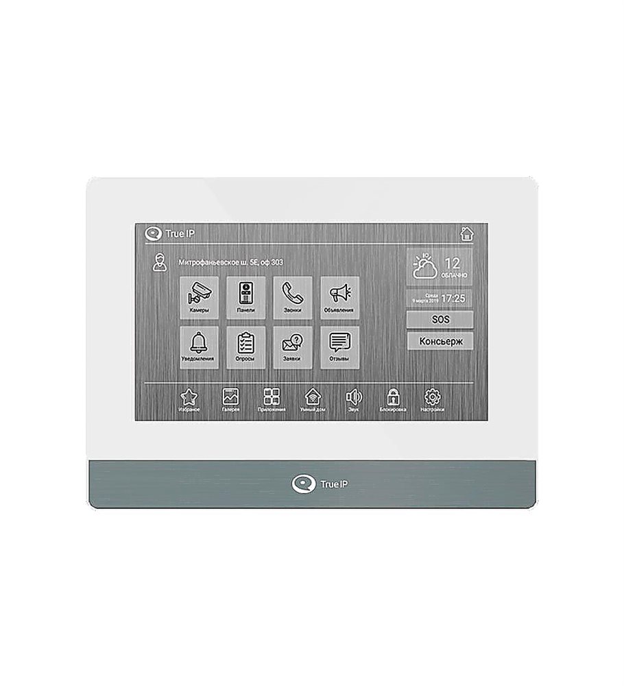TI-4107AW - Монитор на базе ОС Android, сенсорный экран 7’’, POE, многофункциональность и управление Умным домом.