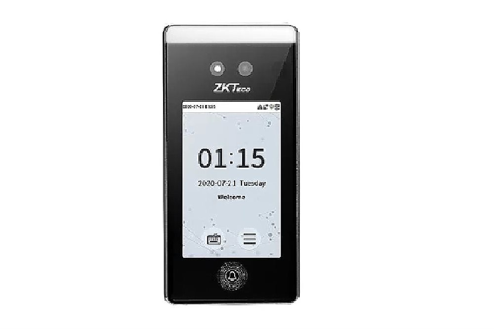 ZKTeco SpeedFace-V4LM1 MF- Биометрический терминал с функцией распознавания лиц. Память: лиц 800, карт 1000 событий 150 000. TCP/IP, USB хост, Wiegand Вход / выход, RS485. ОС Linux. Считыватель карт MF, лицо, отпечаток пальца, пароль. ПО ZKBioAccess IVS