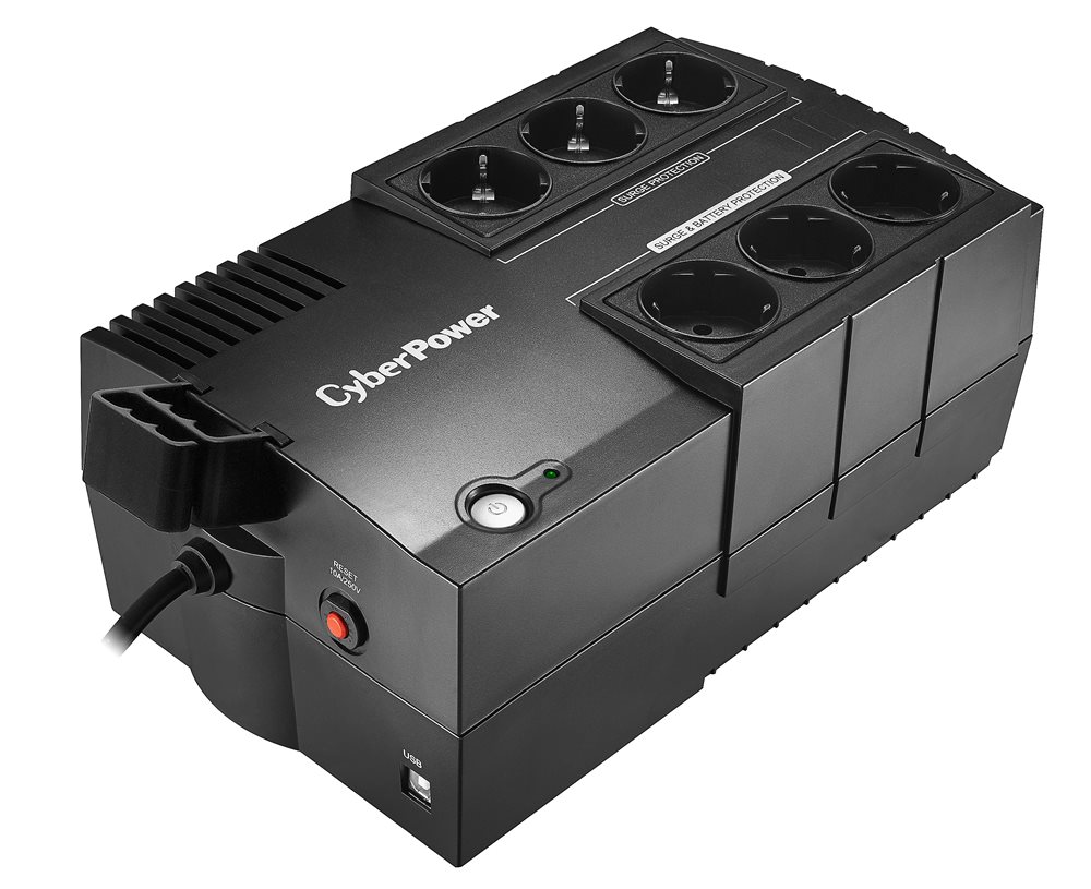 BS650E - Источник бесперебойного питания линейно-интерактивный CyberPower BS650E 650ВА/390Вт USB (4+4 EURO)