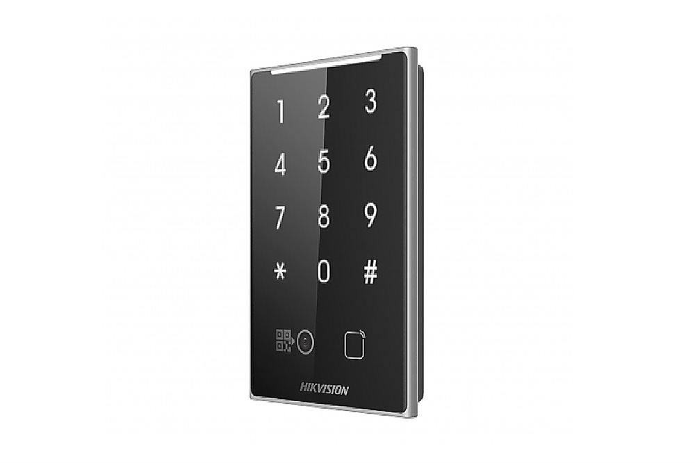 DS-K1109EKB-QR - Считыватель EM карт с поддержкой Bluetooth, ПИН-код, QR-код