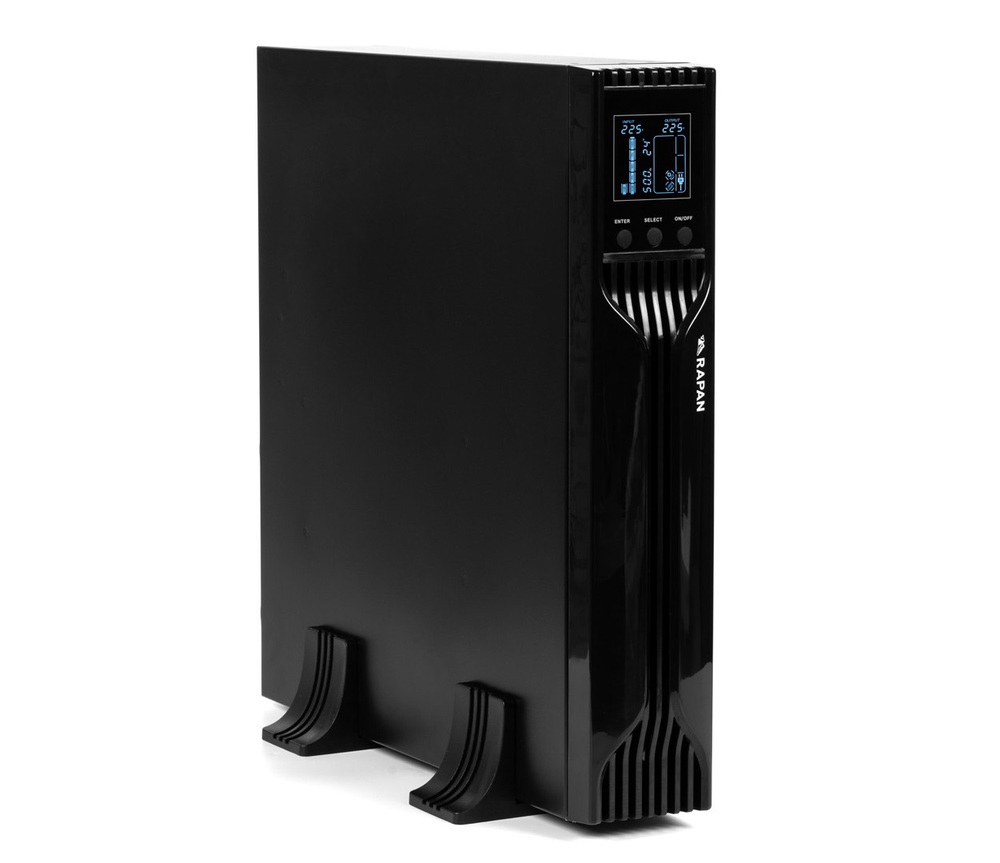 8960 Источник бесперебойного питания RAPAN-UPS 3000 RACK+4x9Ah 2100 Вт, Line-interactive, синус, встроенные АКБ 6 шт.x 9Ah