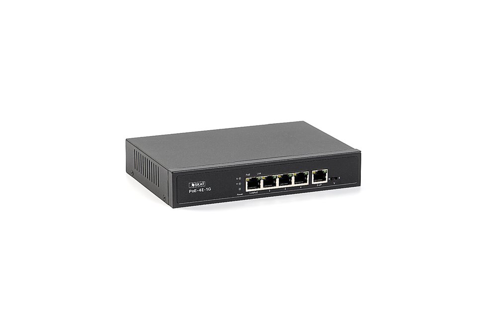 4070 SKAT PoE-4E-1G коммутатор PoE Plus, мощность 65Вт, порты: 4-Ethernet PoE, 1-Uplink