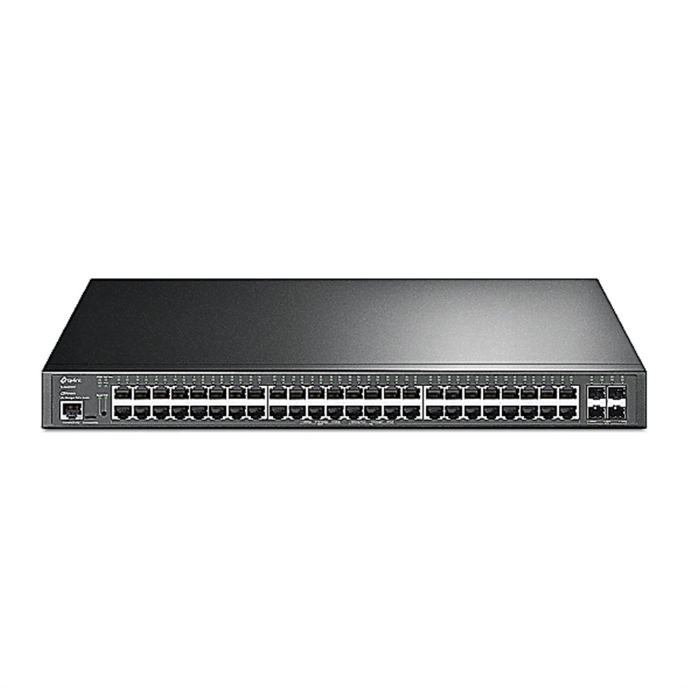TL-SG3452XP - Коммутатор PoE+ TP-Link JetStream 48-портовый гигабитный управляемый коммутатор уровня 2+ с четырьмя слотами SFP+ 10 Гбит/с