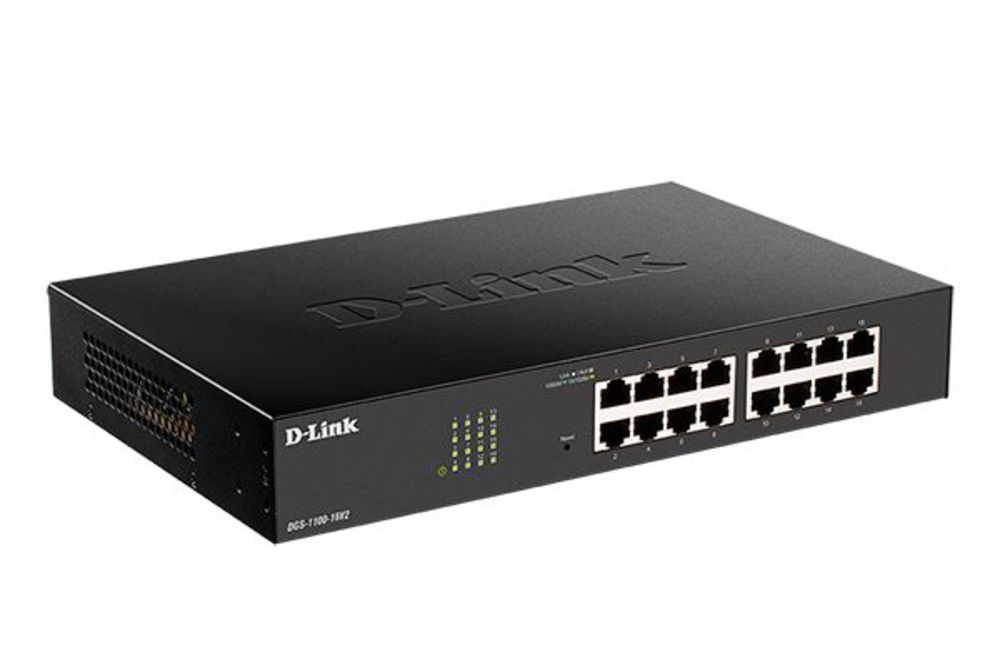 DGS-1100-16V2/A2A Настраиваемый L2 коммутатор D-Link c 16 портами 10/100/1000Base-T