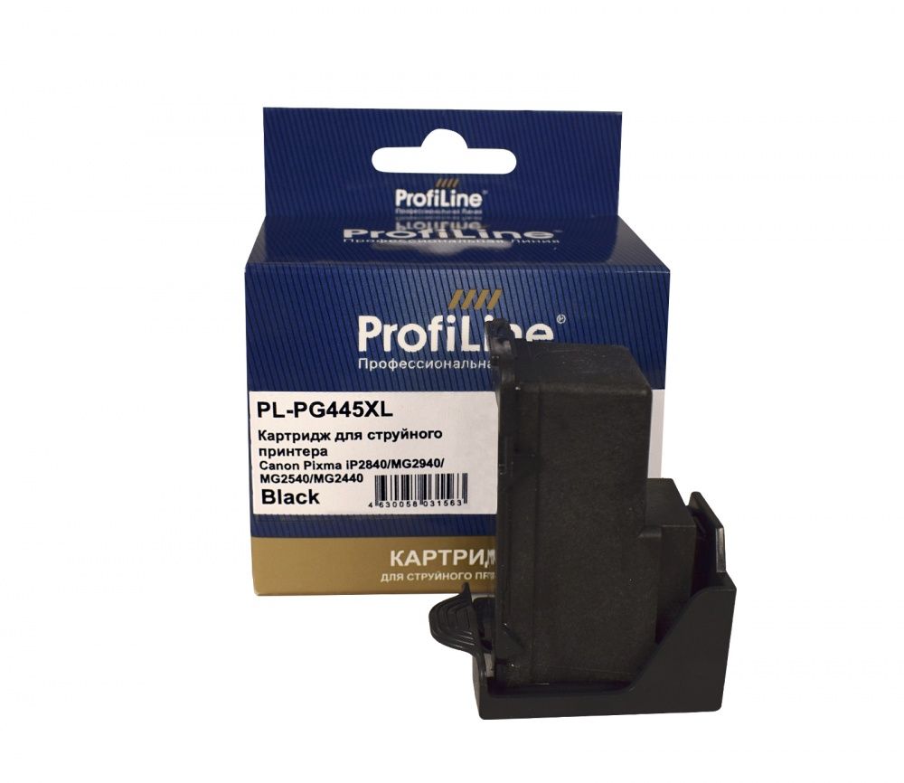 Струйный картридж PL-PG-445XL для принтеров Canon PIXMA-TS204/TS304/MX494/MG2400/MG2440/MG2500/MG2540/MG2545/IP2840/IP2845/MG2940/MG2945/MG3040/TS3140/TS3340/TR4540/TR4640 с чернилами на водной основе Black 15 мл ProfiLine