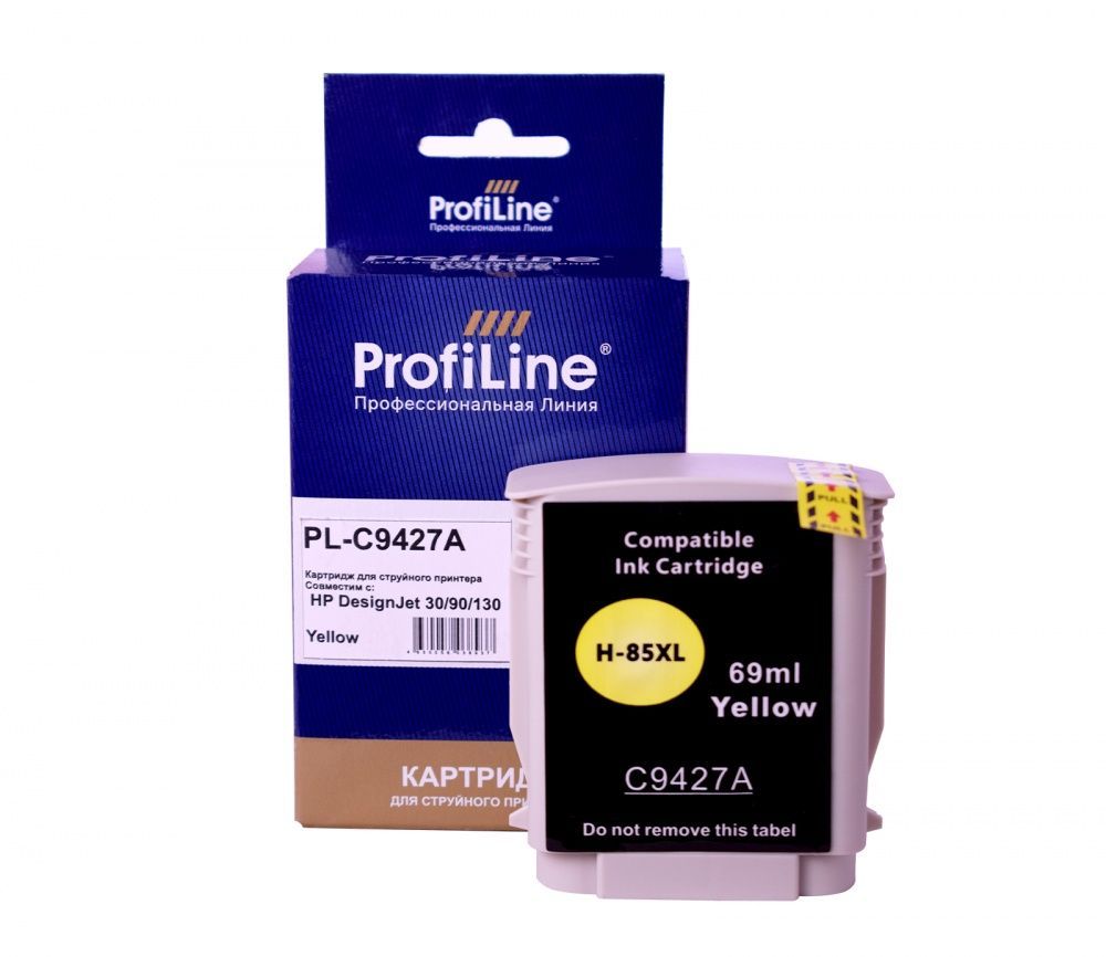Струйный картридж PL-C9427A (№85) для принтеров HP DesignJet 30/90/130 Yellow 28 мл ProfiLine