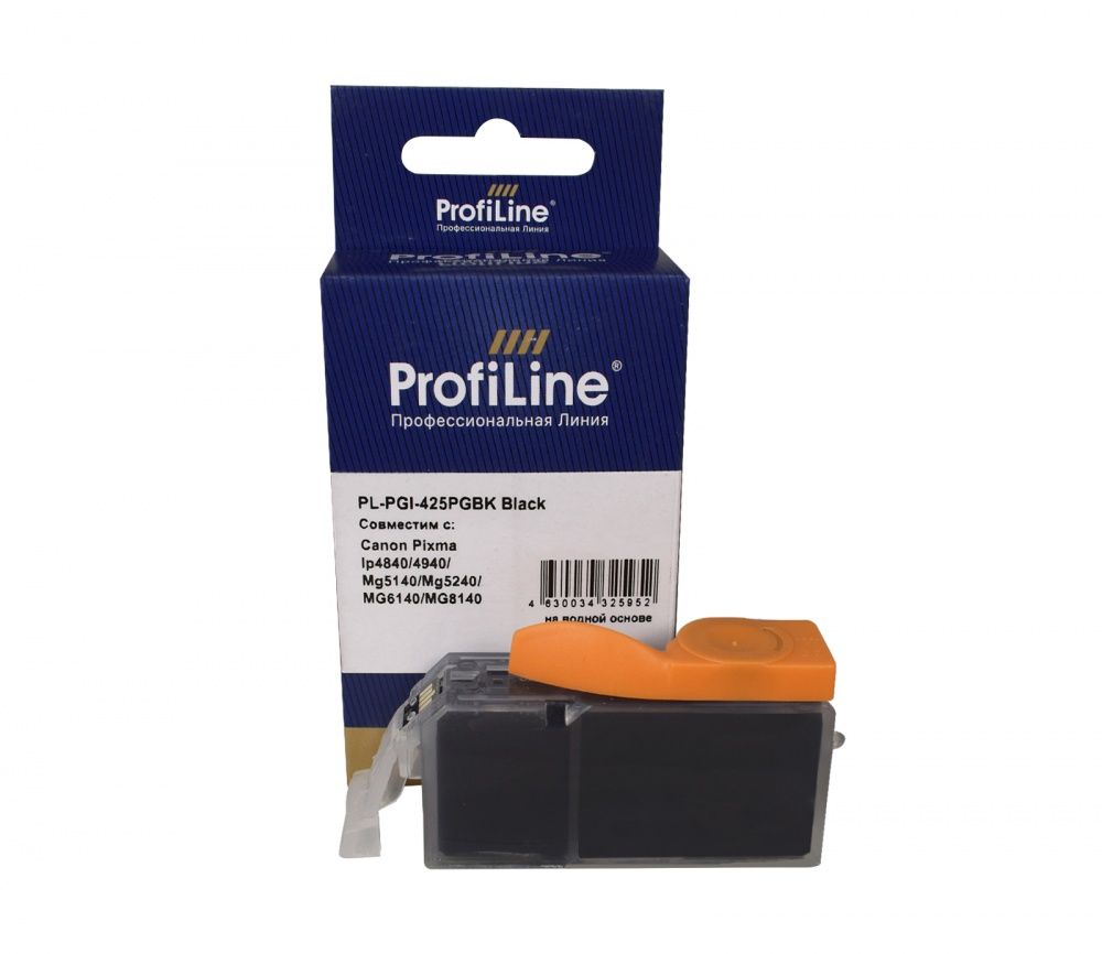 Струйный картридж PL-PGI-425PGBK для принтеров Canon Pixma IP4840/IP4940/MG5140/MG5240/MG5340/MG6140/MG6240/MG8140MG8240/iX6540/MX714/MX884/MX894 с чернилами на водной основе Black 19 мл ProfiLine