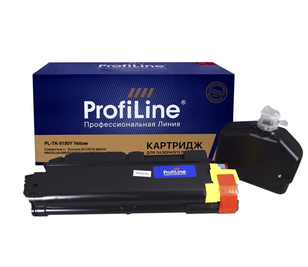 Тонер-туба PL-TK-5150Y для принтеров Kyocera ECOSYS M6035/M6035cidn/M6530/M6530cidn/M6535cidn/P6035cdn Yellow 10000 копий ProfiLine