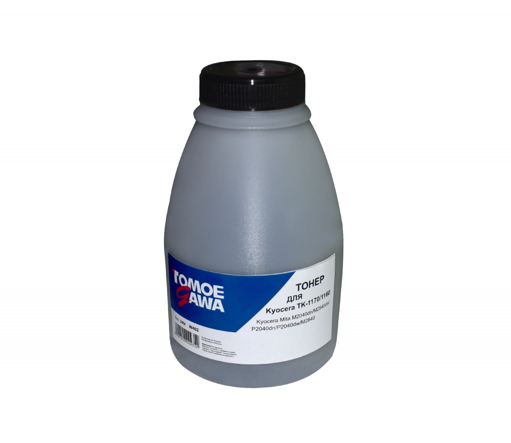 Тонер TK-1170/1160 для принтеров Kyocera Mita M2040dn/M2540dn/P2040dn/P2040dw/M2640 ED-43 240г (W402) Tomoegawa Фасовка РФ