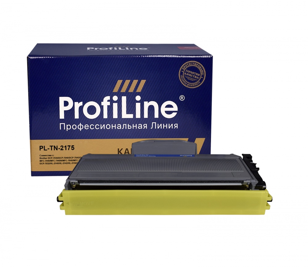 Картридж PL-TN-2175 для принтеров Brother DCP-7030/DCP-7040/DCP-7045/DCP-7045N/MFC-7440/MFC-7440N/MFC-7840/MFC-7840W/DCP-7032/HL-2140/HL-2142/HL-2150/HL-2170/MFC-7320 2600 копий ProfiLine