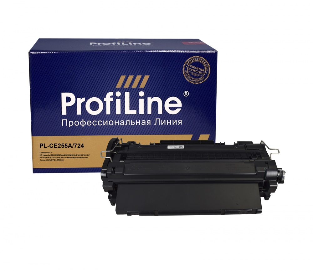 Картридж PL-CE255A/724 (№55A) для принтеров HP LaserJet M525/M525dn/M525f/M525c/P3015/P3015d/P3015dn/P3015x/LaserJet Pro M521/M521dn/M521dw/Canon i-SENSYS LBP6750 6000 копий ProfiLine