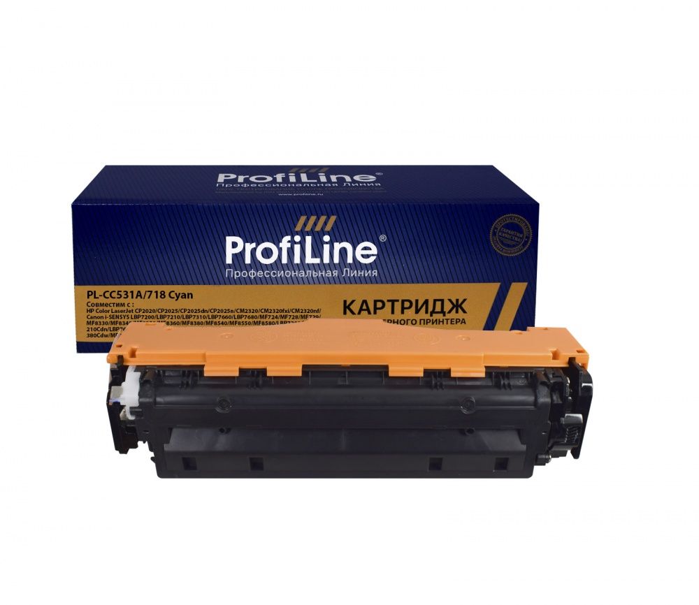 Картридж PL-CC531A/718 (№304A) для принтеров HP Color LaserJet CP2020/CP2025/CP2025dn/CP2025n/CM2320/CM2320fxi/CM2320nf/Canon i-SENSYS LBP7200/LBP7210/LBP7310/LBP7660/LBP7680/MF724/MF728/MF729/MF8330/MF8340/MF8350/MF8360/MF8380/MF8540/MF8550/MF8580/LBP7200Cdn/LBP7210Cdn/LBP7660Cdn/LBP7680Cx/MF8330Cdn/MF8340Cdn/MF8350Cdn/MF8360Cdn/MF8380Cdw/MF8540Cdn/MF8550Cdn/MF8580Cdw Cyan 2800 копий ProfiLine