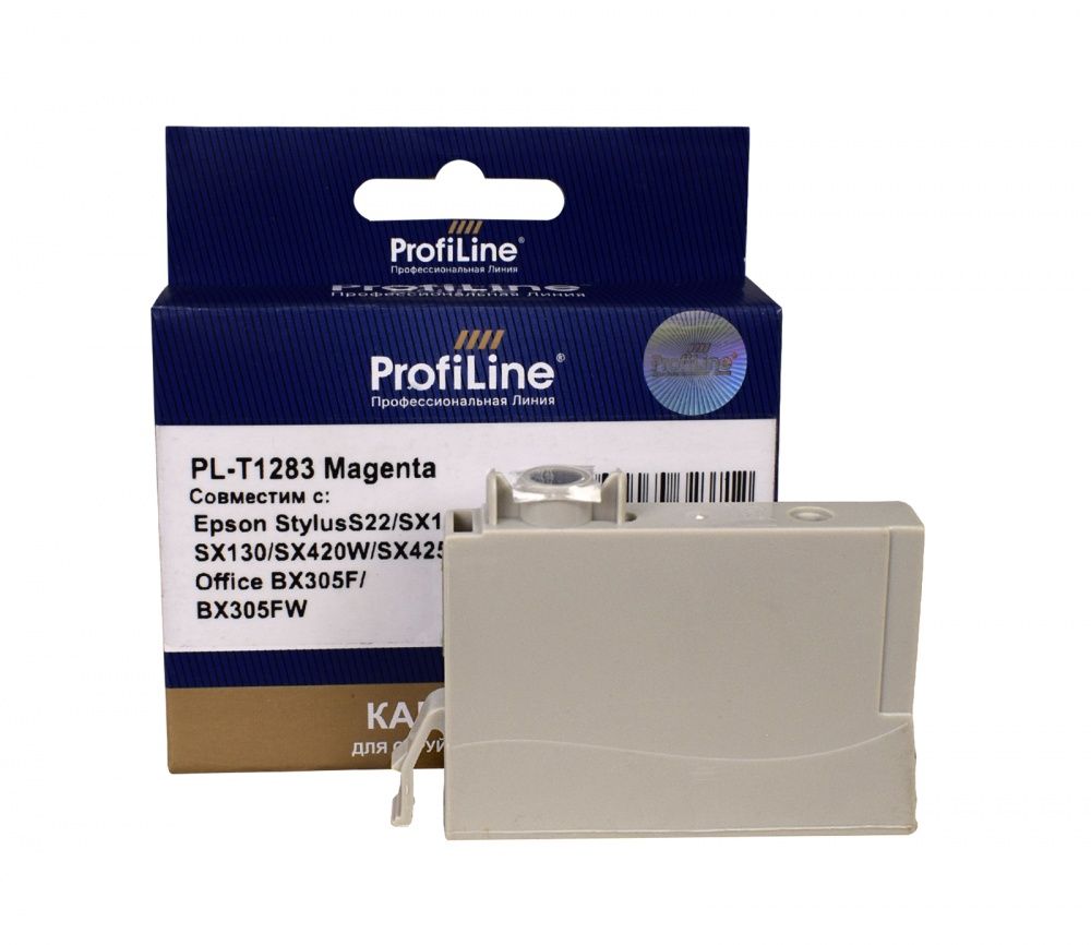 Струйный картридж PL-T1283 для принтеров Epson Stylus S22/SX125/SX130/SX230/SX235W/SX420W/SX425W/SX430W/SX4356W/SX440W/SX445W/Office BX305F с чернилами на водной основе Magenta 3,5 мл ProfiLine