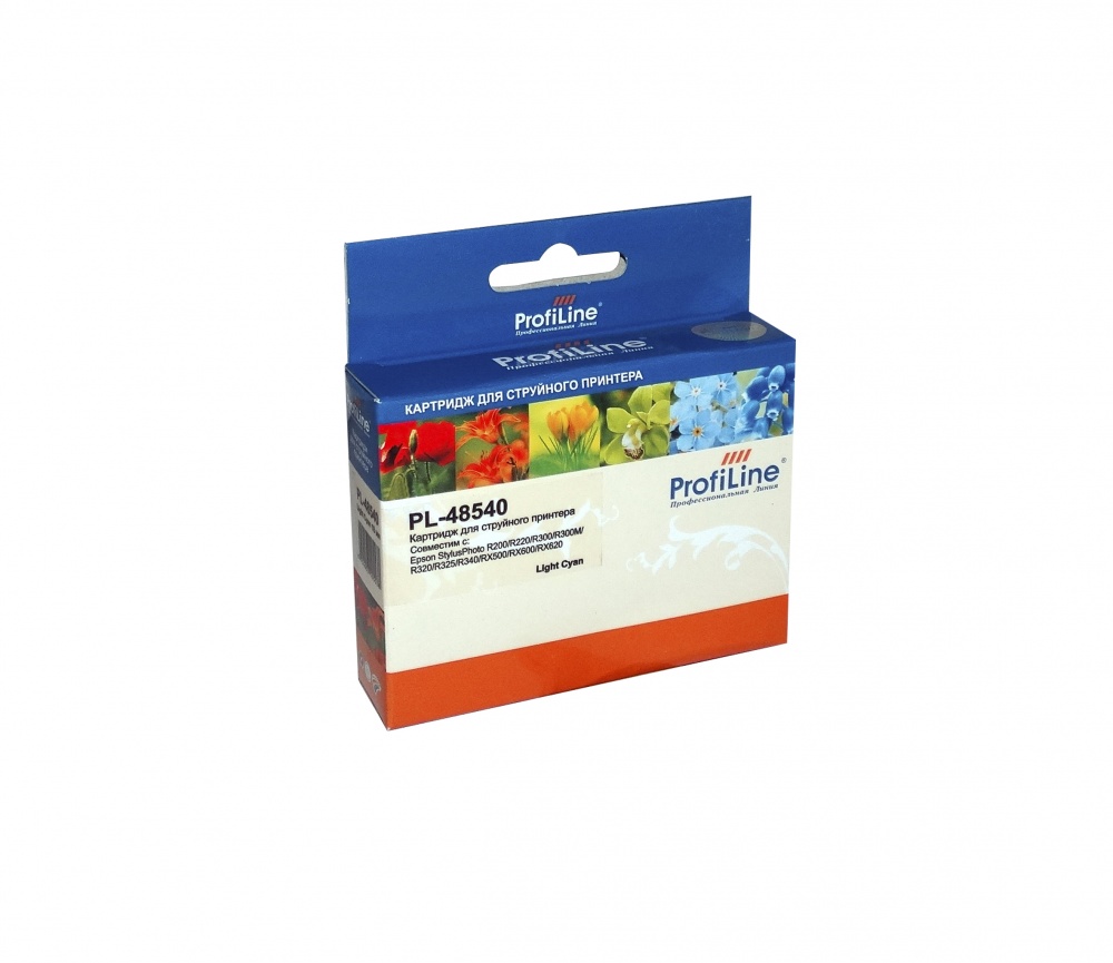 Струйный картридж PL-T0485 для принтеров Epson Stylus Photo R200/R220/R300/R320/R340/RX500/RX600/RX620/RX640 с чернилами на водной основе Light Cyan 13 мл ProfiLine