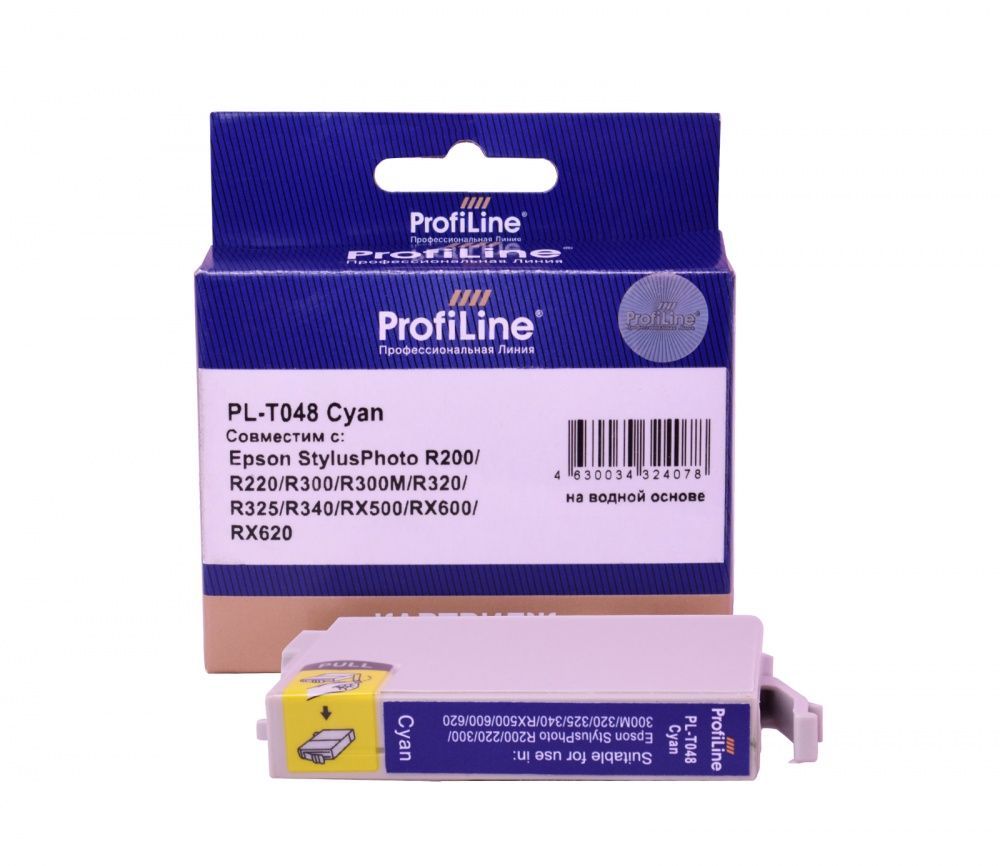 Струйный картридж PL-T0482 для принтеров Epson StylusPhoto R200/R220/R300/R300/R320/R340/RX500/RX600/RX620/RX640 с чернилами на водной основе Cyan 13 мл ProfiLine