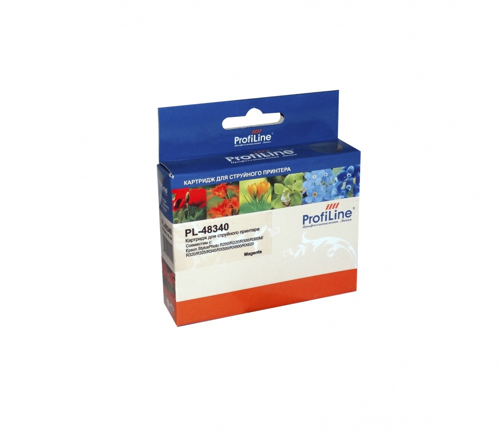 Струйный картридж PL-T0483 для принтеров Epson StylusPhoto R200/R220/R300/R300/R320/R340/RX500/RX600/RX620/RX640 с чернилами на водной основе Magenta 13 мл ProfiLine