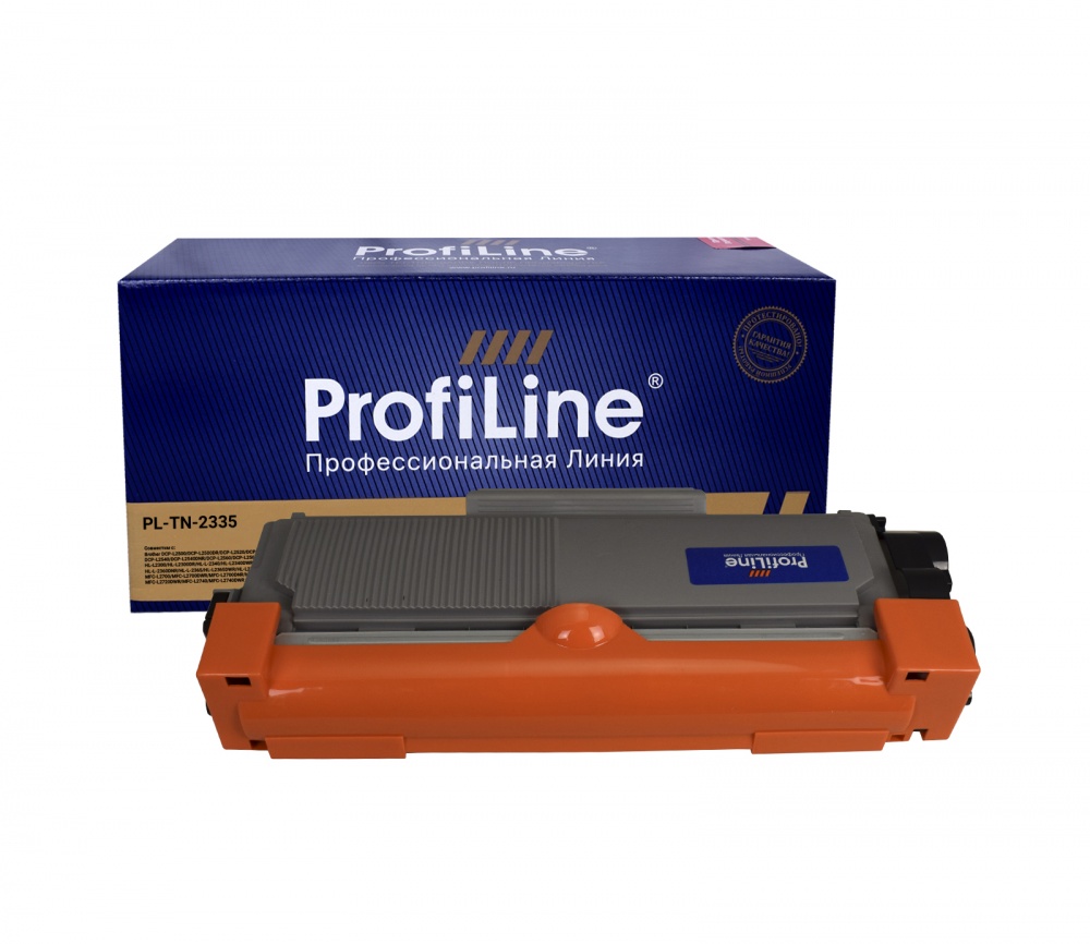 Картридж PL-TN-2335 для принтеров Brother DCP-L2500/DCP-L2500DR/DCP-L2520/DCP-L2520DWR/DCP-L2540/DCP-L2540DNR/DCP-L2560/DCP-L2560DWR/HL-L2300/HL-L2300DR/HL-L-2340/HL-L2340DWR/HL-L-2360/HL-L-2360DNR/HL-L-2365/HL-L2365DWR/HL-L2380/MFC-L2700/MFC-L2700DWR/MFC-L2700DNR/MFC-L2720/MFC-L2720DWR/MFC-L2740/MFC-L2740DWR 1200 копий ProfiLine