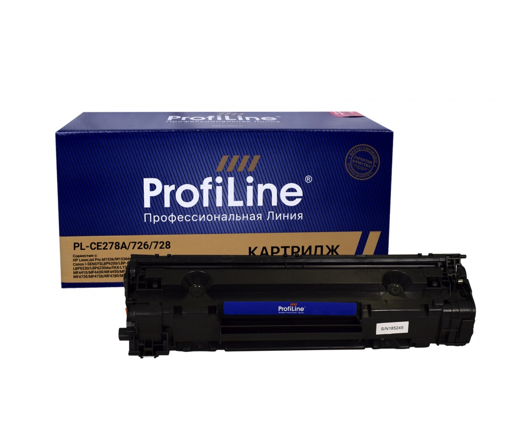 Картридж PL-CE278A/726/728 (№78A) для принтеров HP LaserJet Pro M1536/M1536dnf/P1566/P1606/P1606dn/Canon i-SENSYS LBP6200/LBP-6230/LBP6200/LBP6200d/LBP6230/LBP6230dw/FAX-L150/FAX-L170/FAX-L410/MF4410/MF4430/MF4450/MF4550/MF4570/MF4580/MF4730/MF4750/MF4780/MF4890 2100 копий ProfiLine
