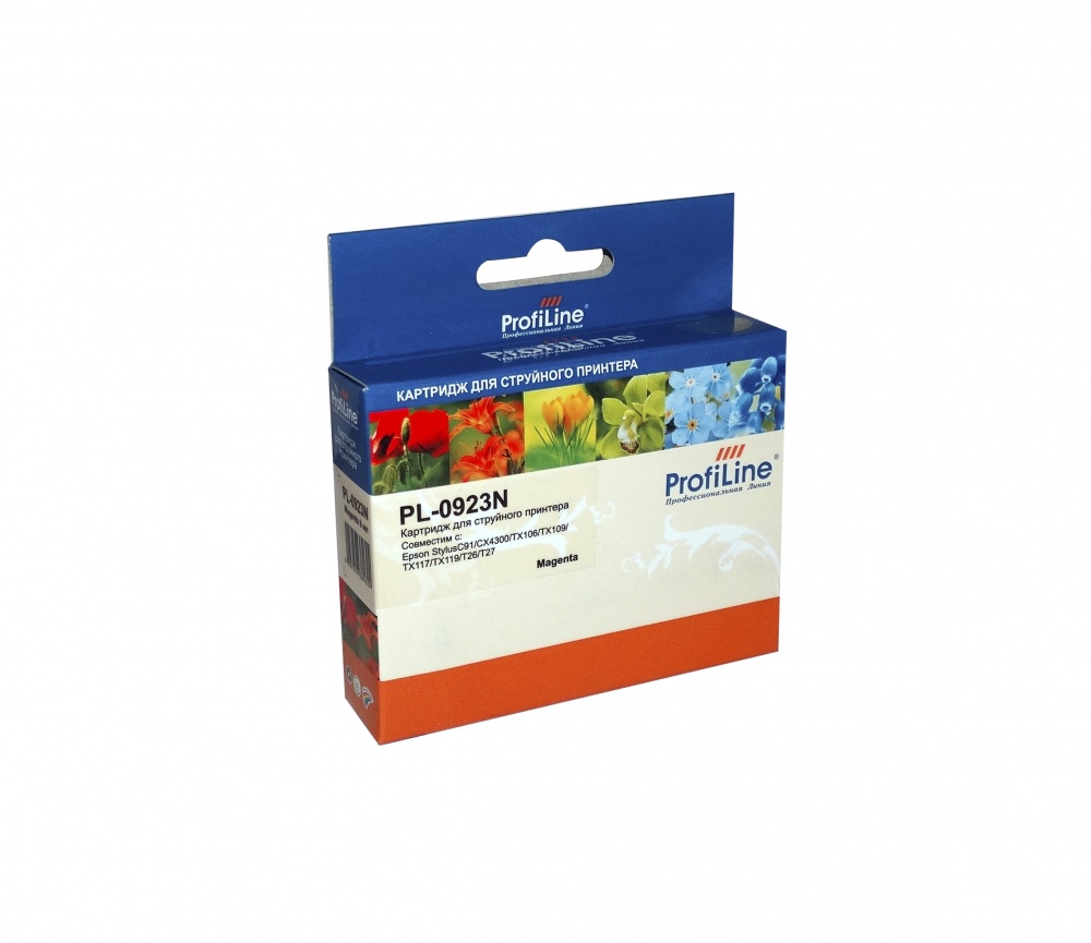 Струйный картридж PL-T0923 для принтеров Epson Stylus T26/T27/C91/TX106/TX109/TX117/TX119/C240/CX4300 с чернилами на водной основе Magenta  5,5 мл ProfiLine