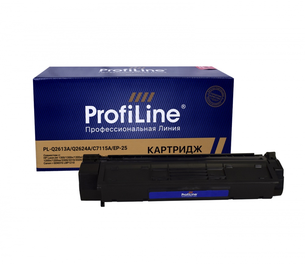 Картридж PL-Q2613A/Q2624A/C7115A/EP-25 (№13A) для принтеров HP LaserJet 1300/1300n/1300xi/1150/1000/1000w/1005/1005w/1200/1200n/1200se/3300/3310/3320/3320n/3330/3330mfp/3380/3390/Canon i-SENSYS LBP1210 2500 копий ProfiLine
